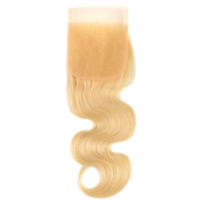Premium #613 Blonde Body Wave Bundles with 4×4 Lace Closure | 100%