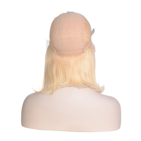 Chic Platinum Blonde 613 Straight Bob 13x4 Lace Front Wig | Premium