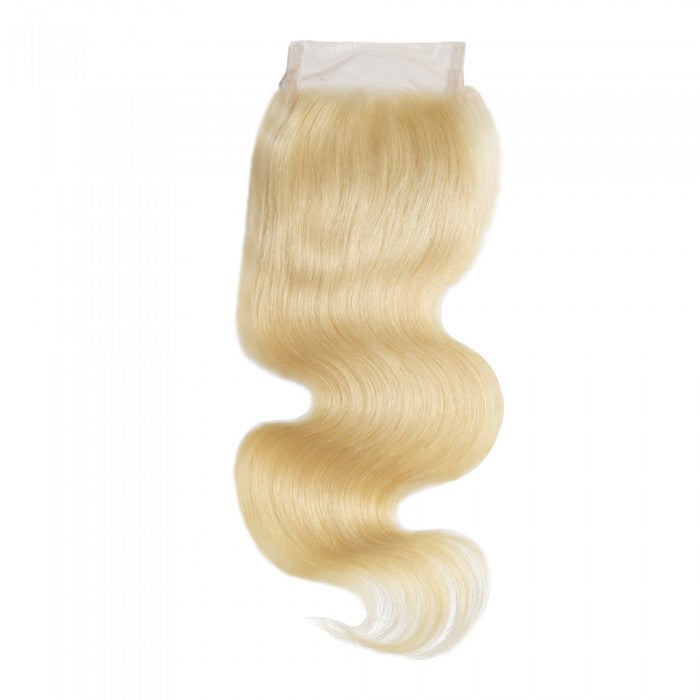 Premium #613 Blonde Body Wave Bundles with 4×4 Lace Closure | 100%