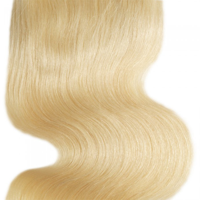 Premium #613 Blonde Body Wave Bundles with 4×4 Lace Closure | 100%