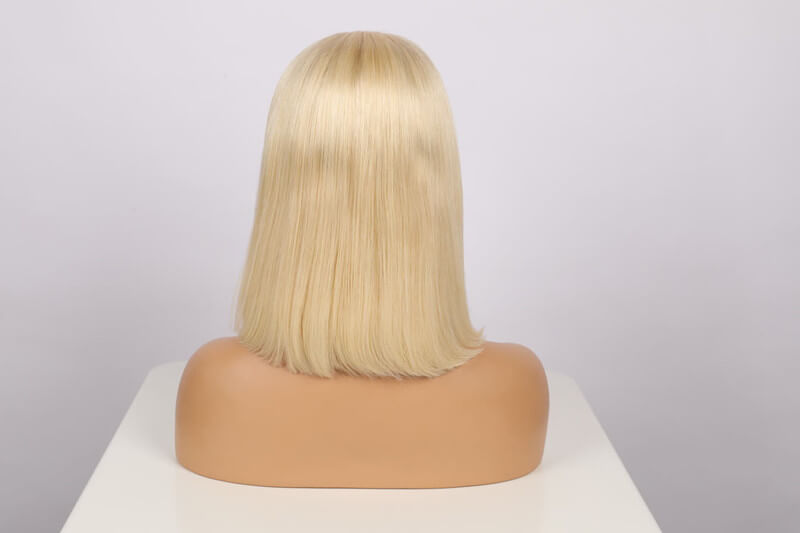 Chic Platinum Blonde 613 Straight Bob 13x4 Lace Front Wig | Premium
