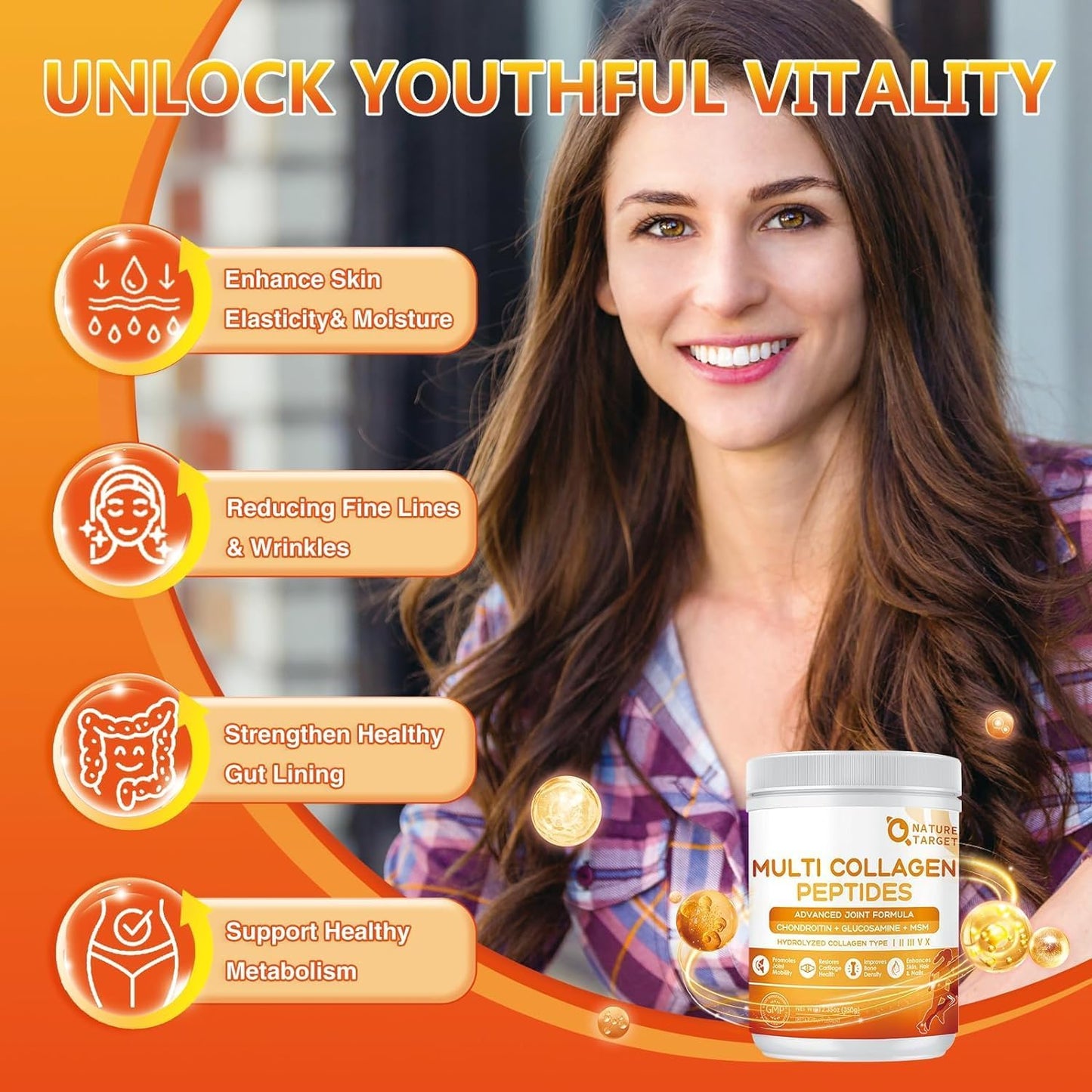 Multi Hydrolyzed Collagen Peptides, 10 Billion CFUs