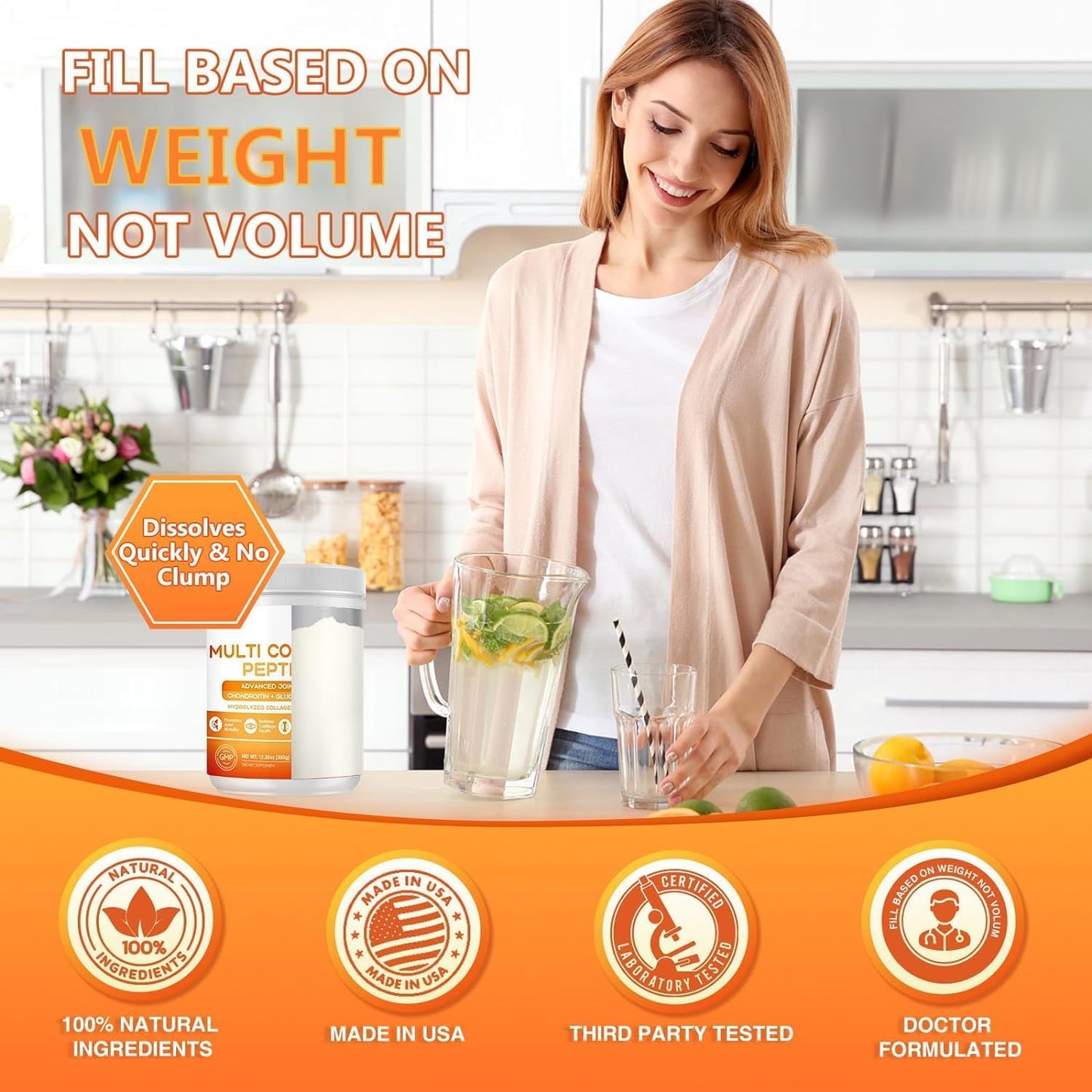 Multi Hydrolyzed Collagen Peptides, 10 Billion CFUs