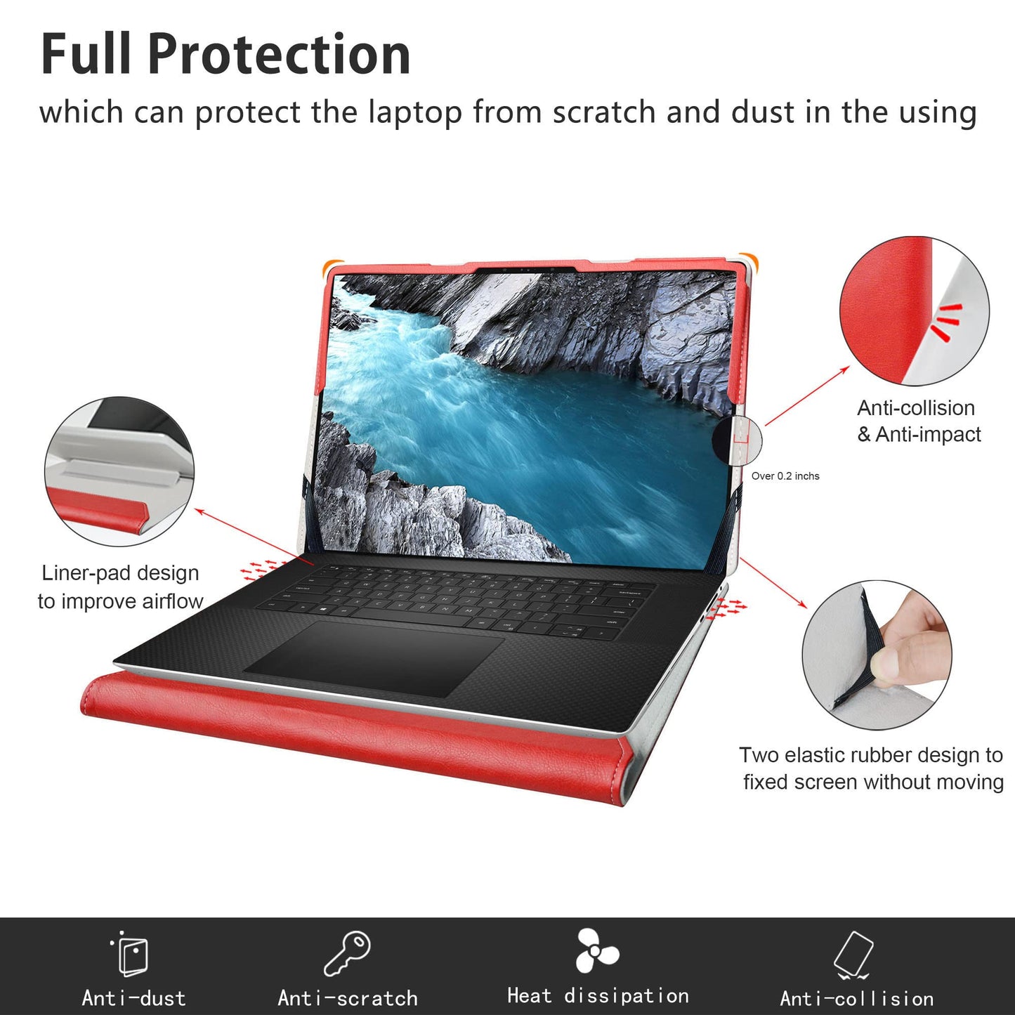 Protective Cover Case for17"Dell 17 9700/XPS 17 9710/XPS 17 9720/XPS