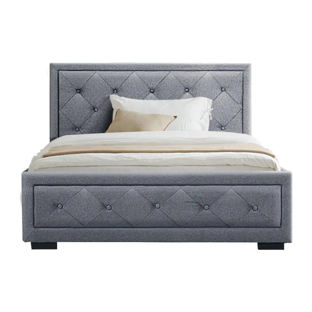Artiss Bed Frame King Single Size Gas Lift Base With Storage Mattress