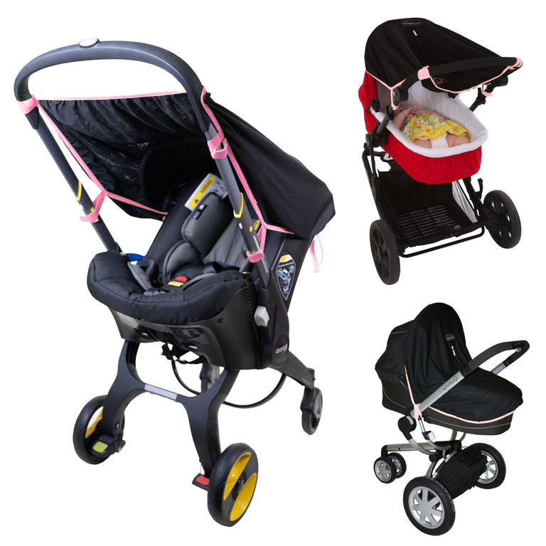 SnoozeShade Original (Newborn to approx 6m); Carrycot & pram sun shade and baby sleep aid; Better than a pram parasol; Doona compatible; Blocks 99% of UV