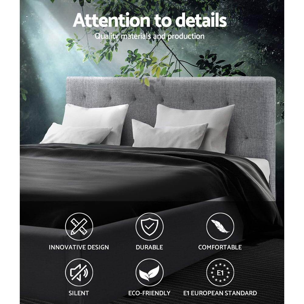 Artiss Bed Frame Double Size Grey VANKE
