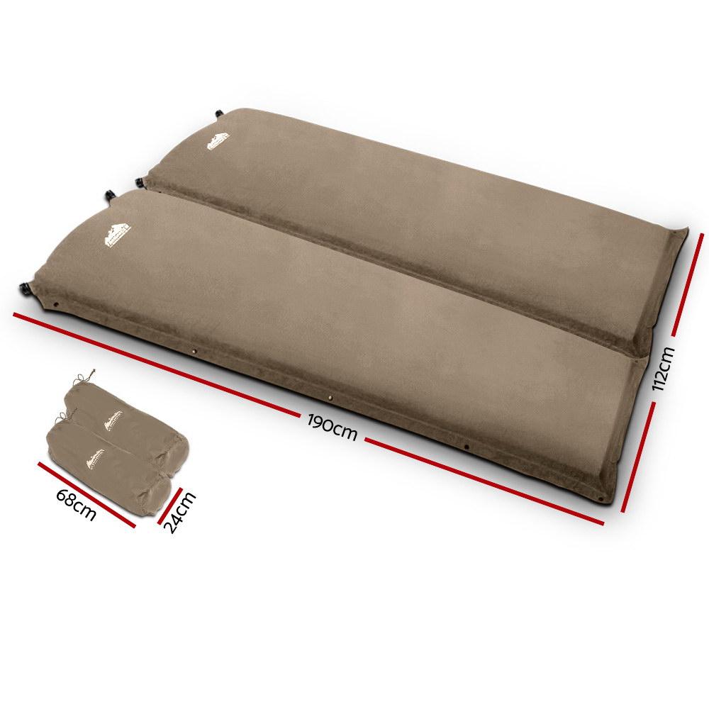 Weisshorn Self Inflating Mattress Camping Sleeping Mat Air Bed Double