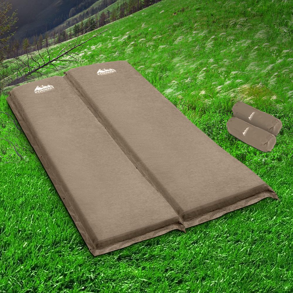 Weisshorn Self Inflating Mattress Camping Sleeping Mat Air Bed Double