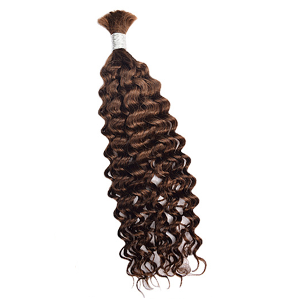 Premium Deep Curly Braiding Hair Extensions #4 Chocolate Brown | 100%