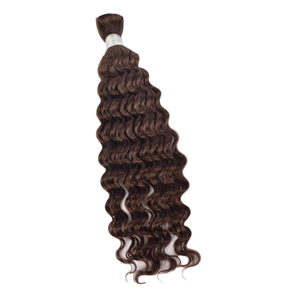 Premium Deep Wave Braiding Hair Extensions #2 Dark Brown | 100% Human