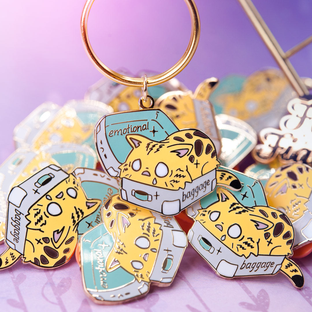 Emotional Baggage (Bengal Cat) Keychain-1