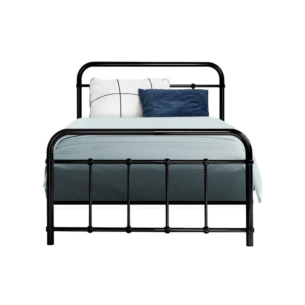 Metal Bed Frame Single Size Platform Foundation Mattress Base Leo