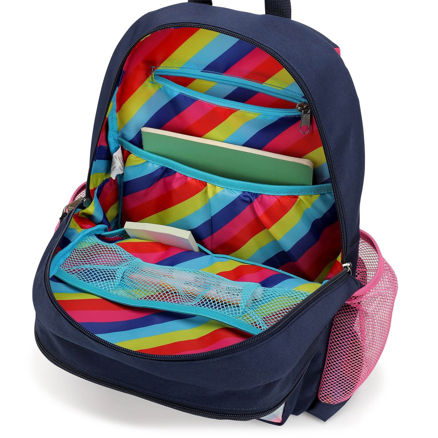 Sac à dos pour enfants pour l'école | Arc-en-ciel rétro | 16" de haut