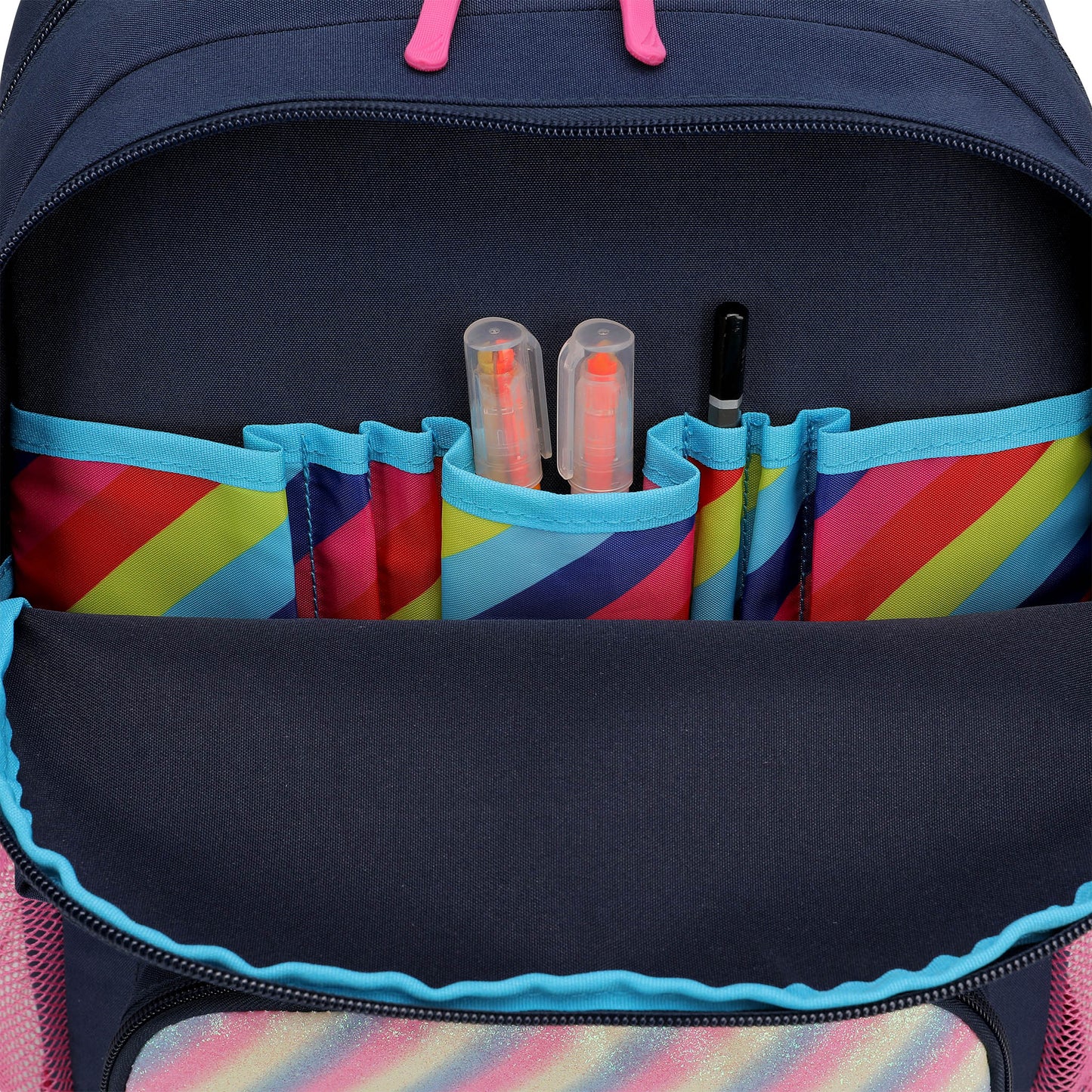 Sac à dos pour enfants pour l'école | Arc-en-ciel rétro | 16" de haut