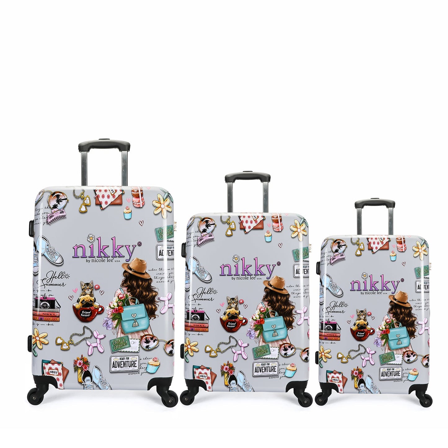 CONJUNTO 3 MALETAS DE PLASTICO ABS NIKKY WORLD-0