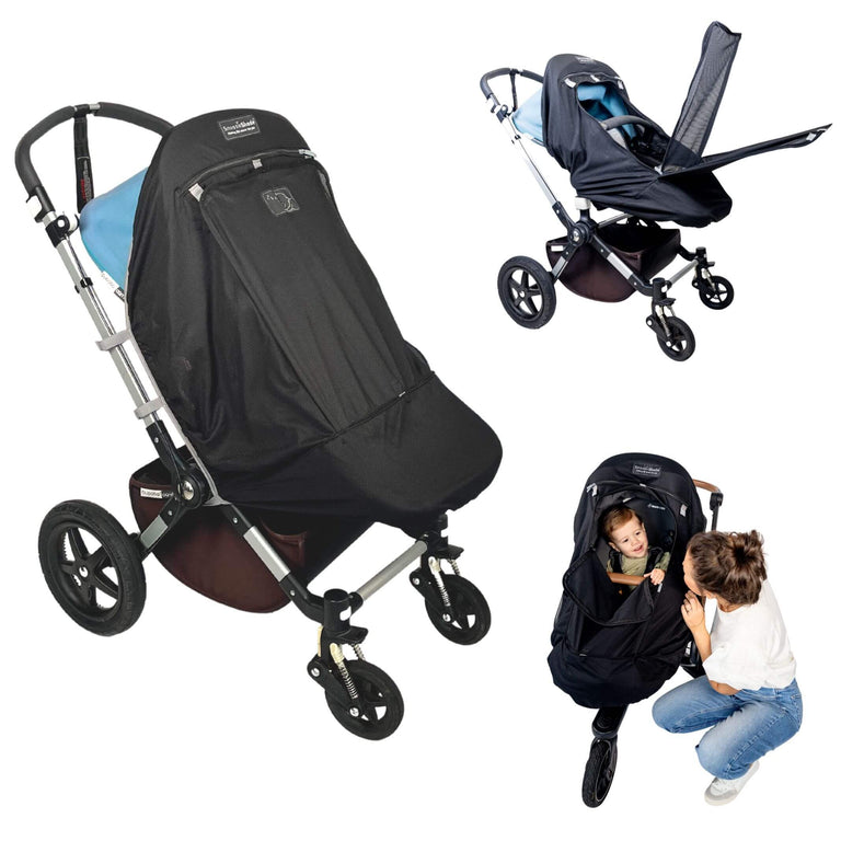 SnoozeShade Plus Extra (6m+) Universal Pushchair & Buggy Sunshade Blocks 99% of UV & Aids Baby Naps