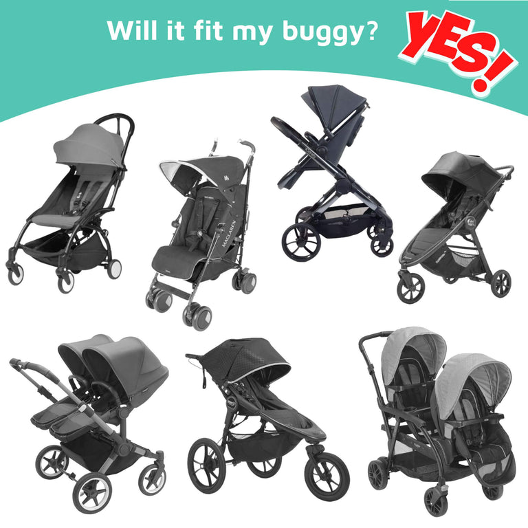 SnoozeShade Plus Extra (6m+) Universal Pushchair & Buggy Sunshade Blocks 99% of UV & Aids Baby Naps