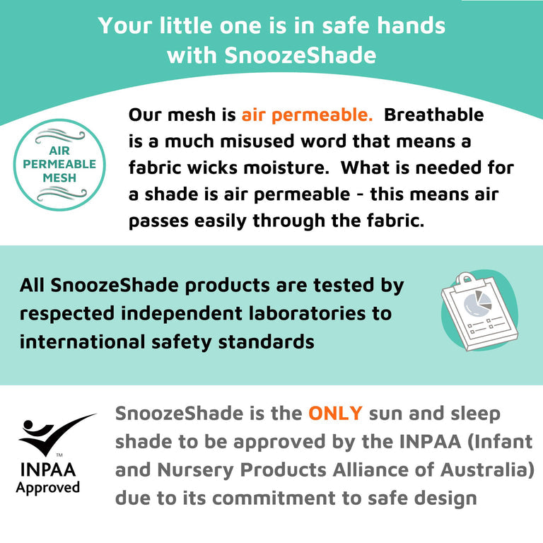 SnoozeShade Plus Extra (6m+) Universal Pushchair & Buggy Sunshade Blocks 99% of UV & Aids Baby Naps