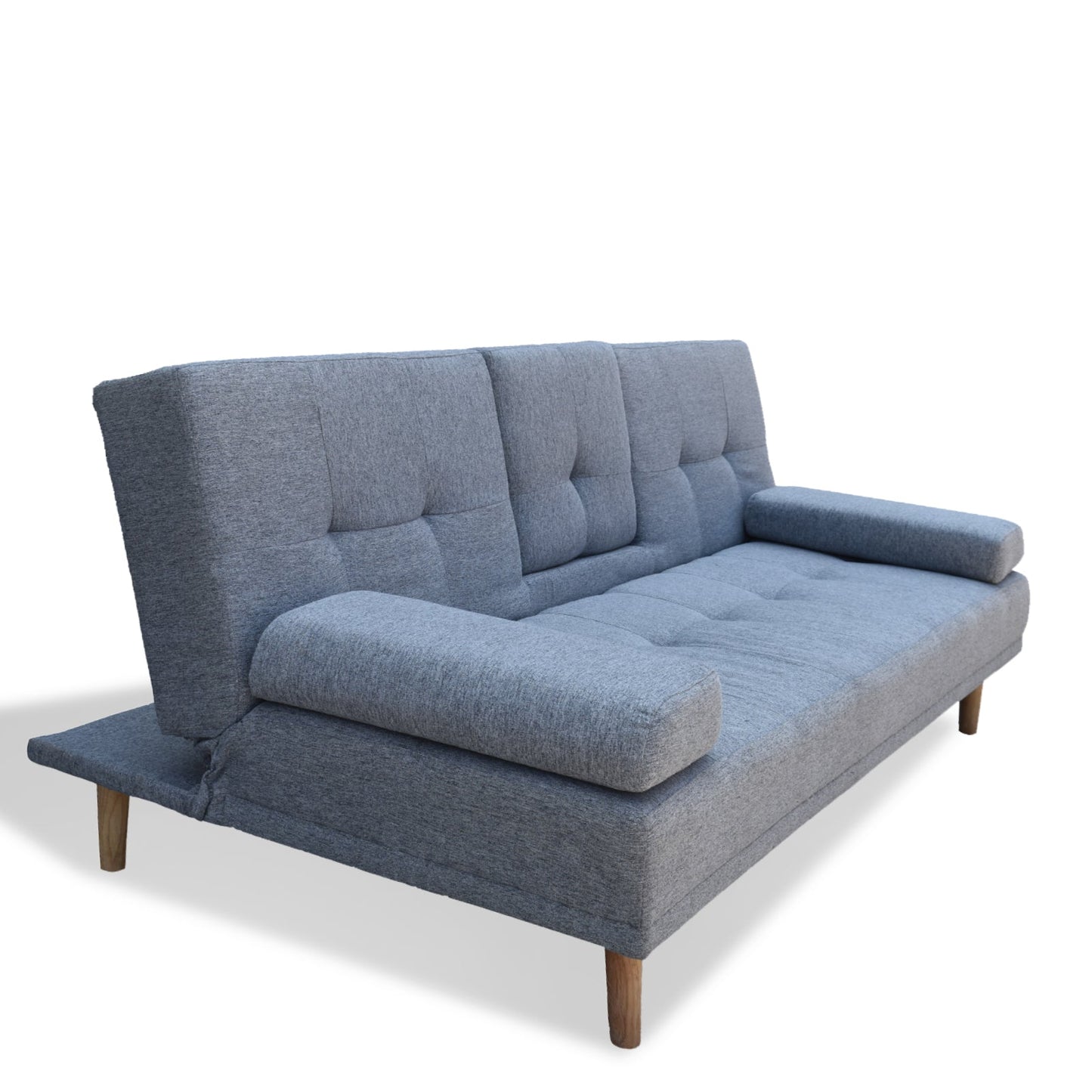 Casa Decor Mendoza 2 in 1 Sofa Bed Couch Grey Pull Down Cupholder 3