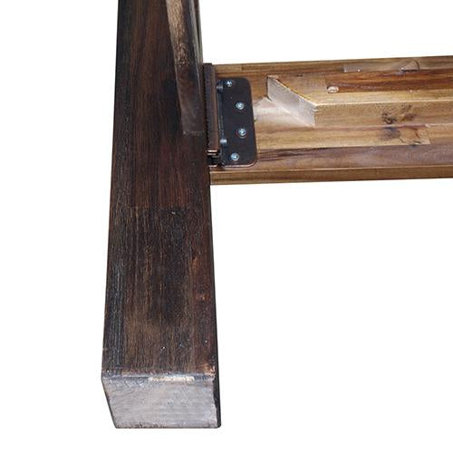 Bed Frame King Size in Solid Wood Veneered Acacia Bedroom Timber Slat