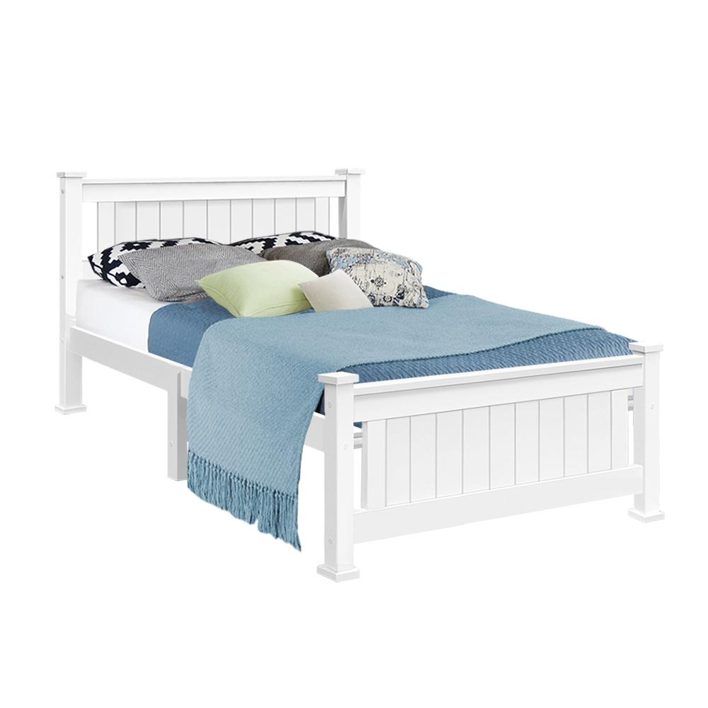 Metal Bed Frame King Single Size Platform Foundation Mattress Base Leo
