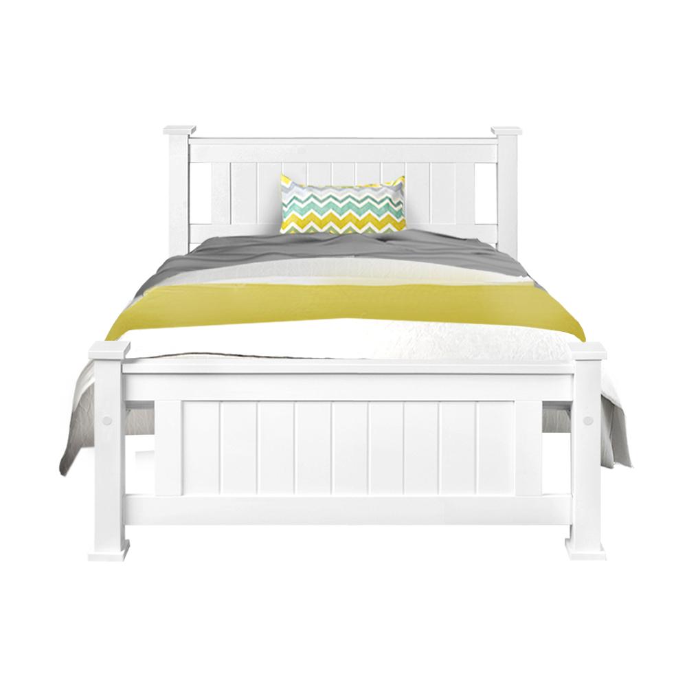 Metal Bed Frame King Single Size Platform Foundation Mattress Base Leo
