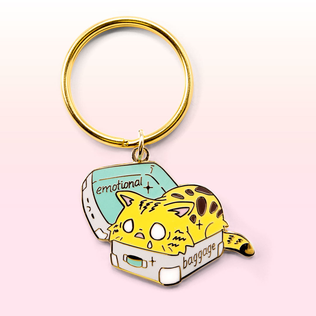 Emotional Baggage (Bengal Cat) Keychain-0