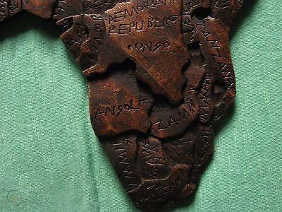 Wooden Map of Africa with countries