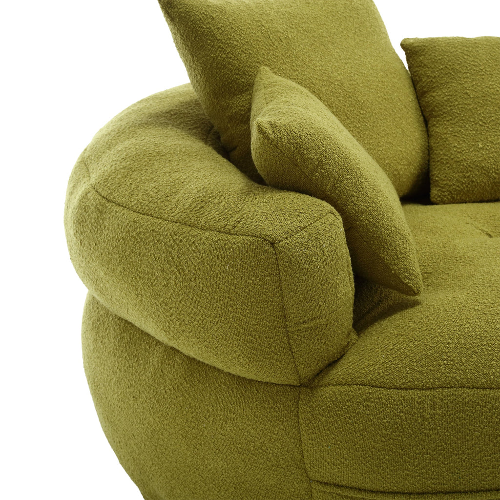 Chenille Sponge single sofa,No Assembly Required,Fluffy Modern Sleeper