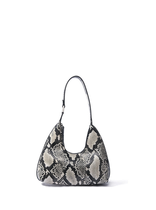 Sac Alexia en cuir lisse, motif serpent