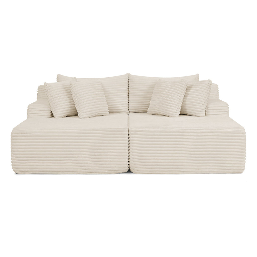 Two-seater lazy sofa lounge chair,Compressed sofa no assembly