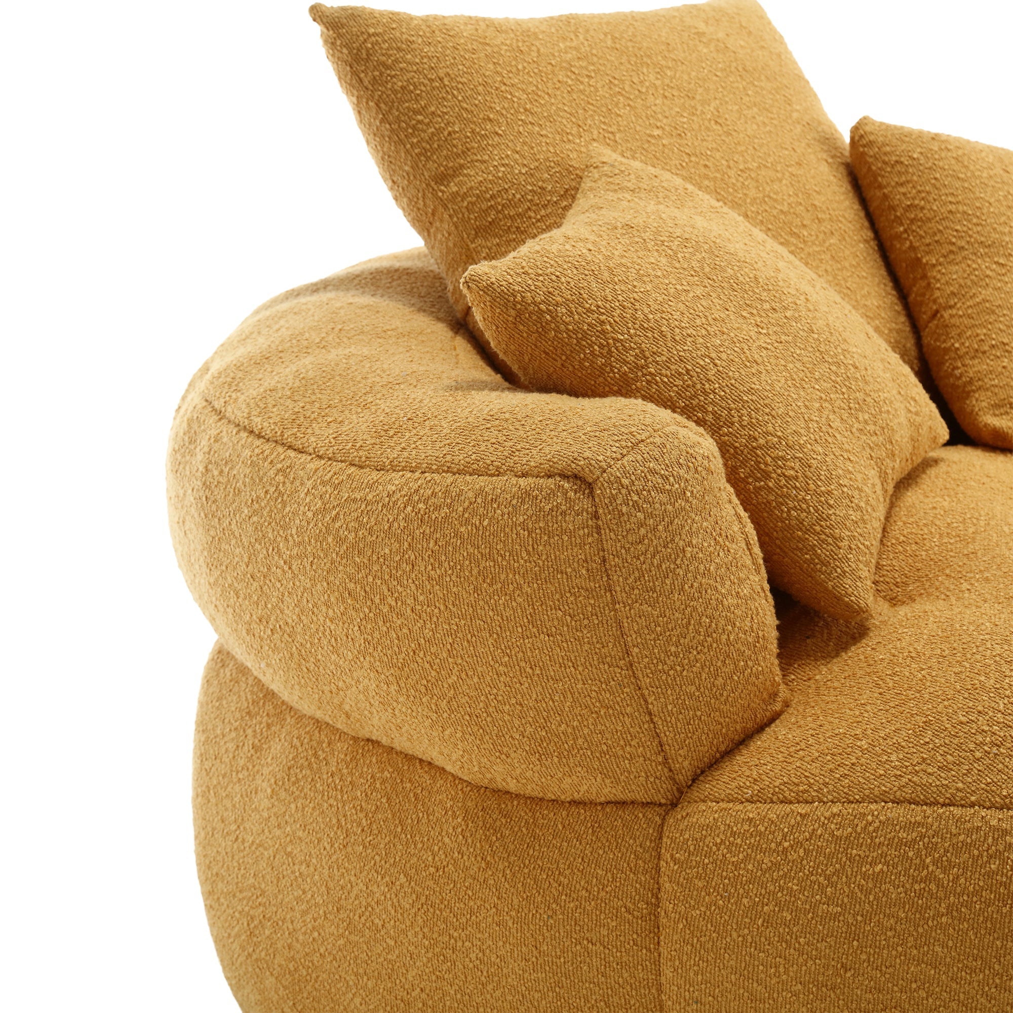 Chenille Sponge single sofa,No Assembly Required,Fluffy Modern Sleeper