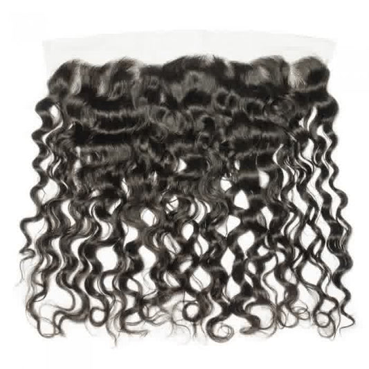 Premium #1B Natural Black Natural Wave Bundles with 13×4 Frontal |