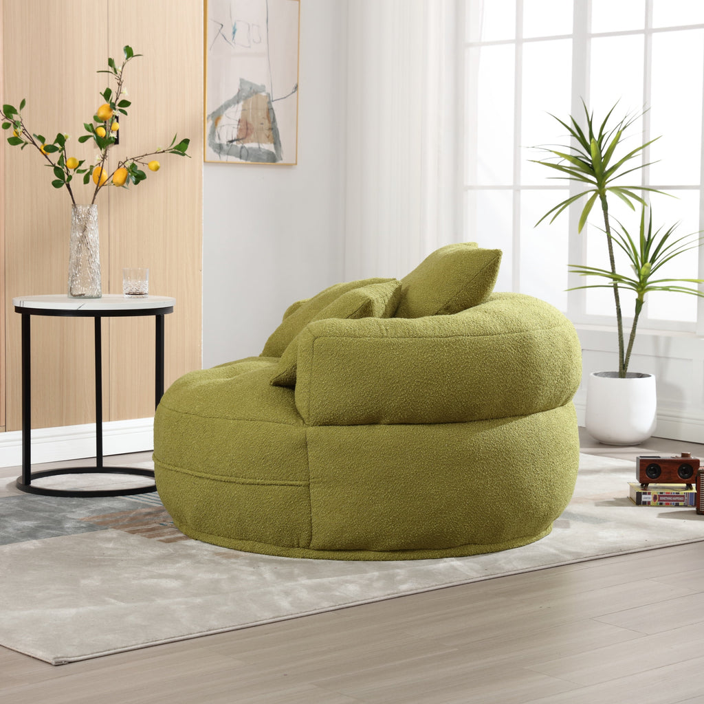 Chenille Sponge single sofa,No Assembly Required,Fluffy Modern Sleeper