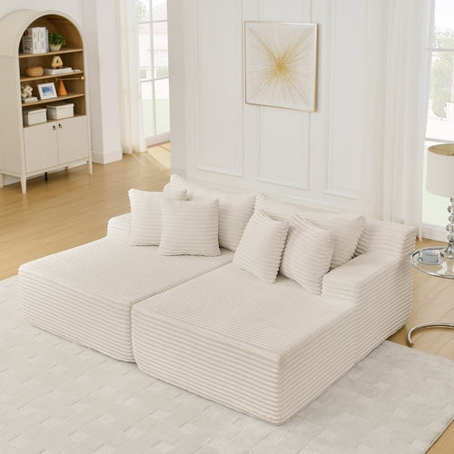 Two-seater lazy sofa lounge chair,Compressed sofa no assembly