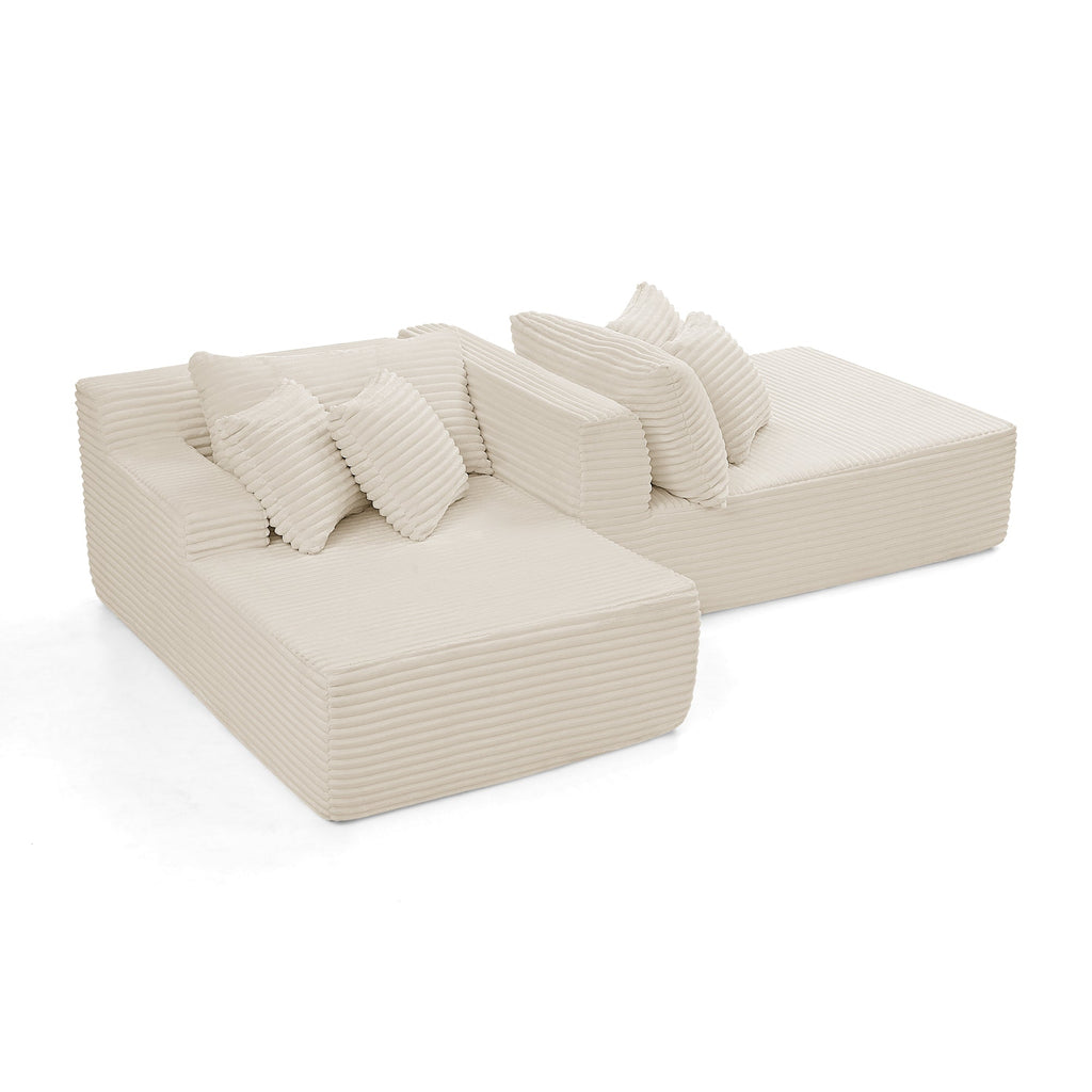 Two-seater lazy sofa lounge chair,Compressed sofa no assembly