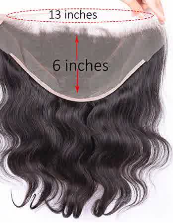 Premium #1B Natural Black Body Wave Bundles with 13×6 Frontal | 100%