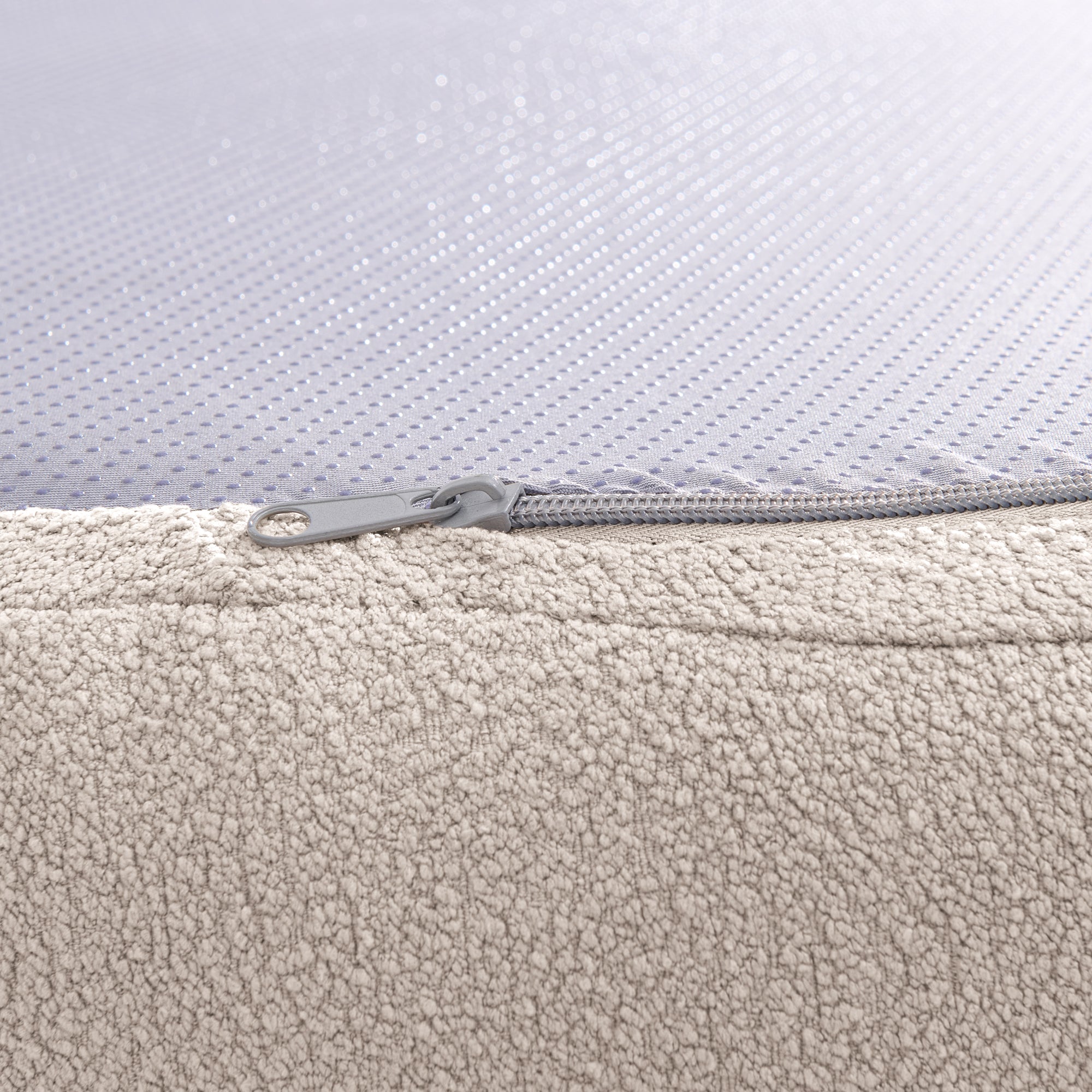 Curved Modular Sectional Sofa in Lamb's Wool Fabric, Modern Minimalist