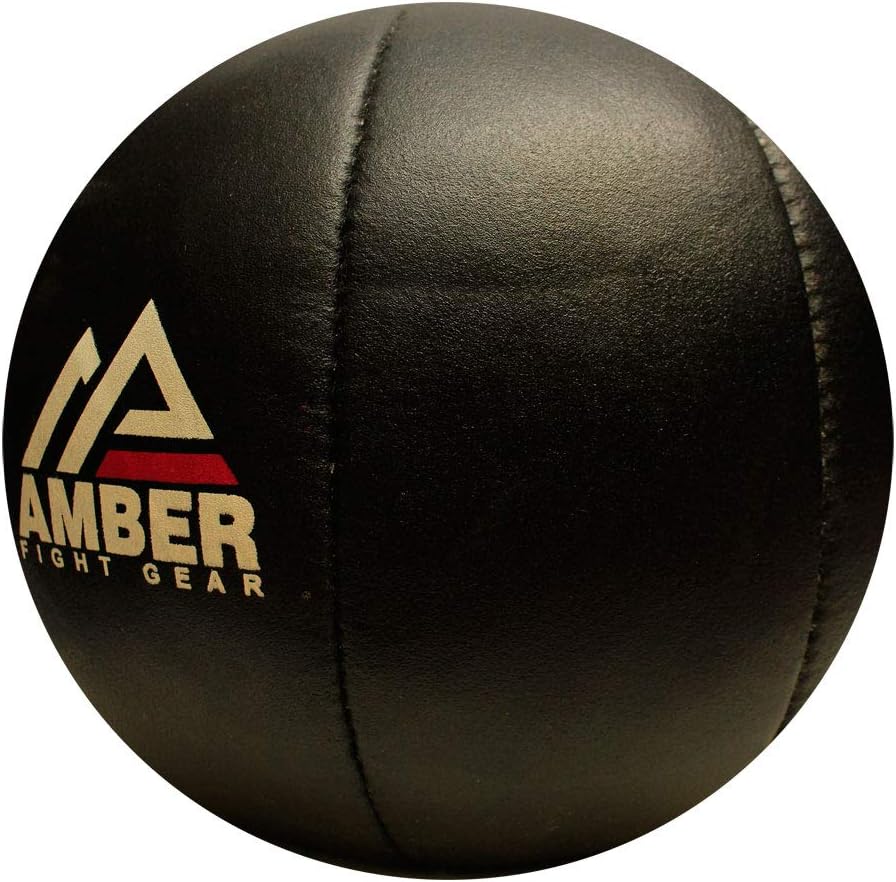 Amber Fight Gear Leather Medicine Ball for Strength & Conditioning,
