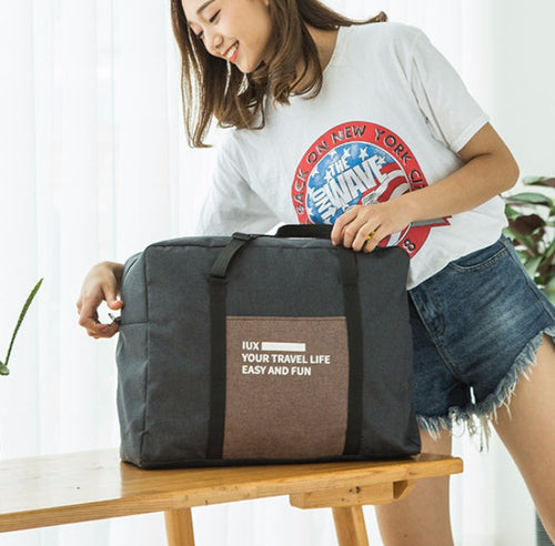 Large Capacity Foldable Travel Bag Nylon Waterproof Gym Duffel Bag