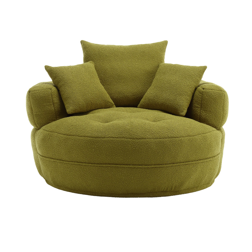 Chenille Sponge single sofa,No Assembly Required,Fluffy Modern Sleeper