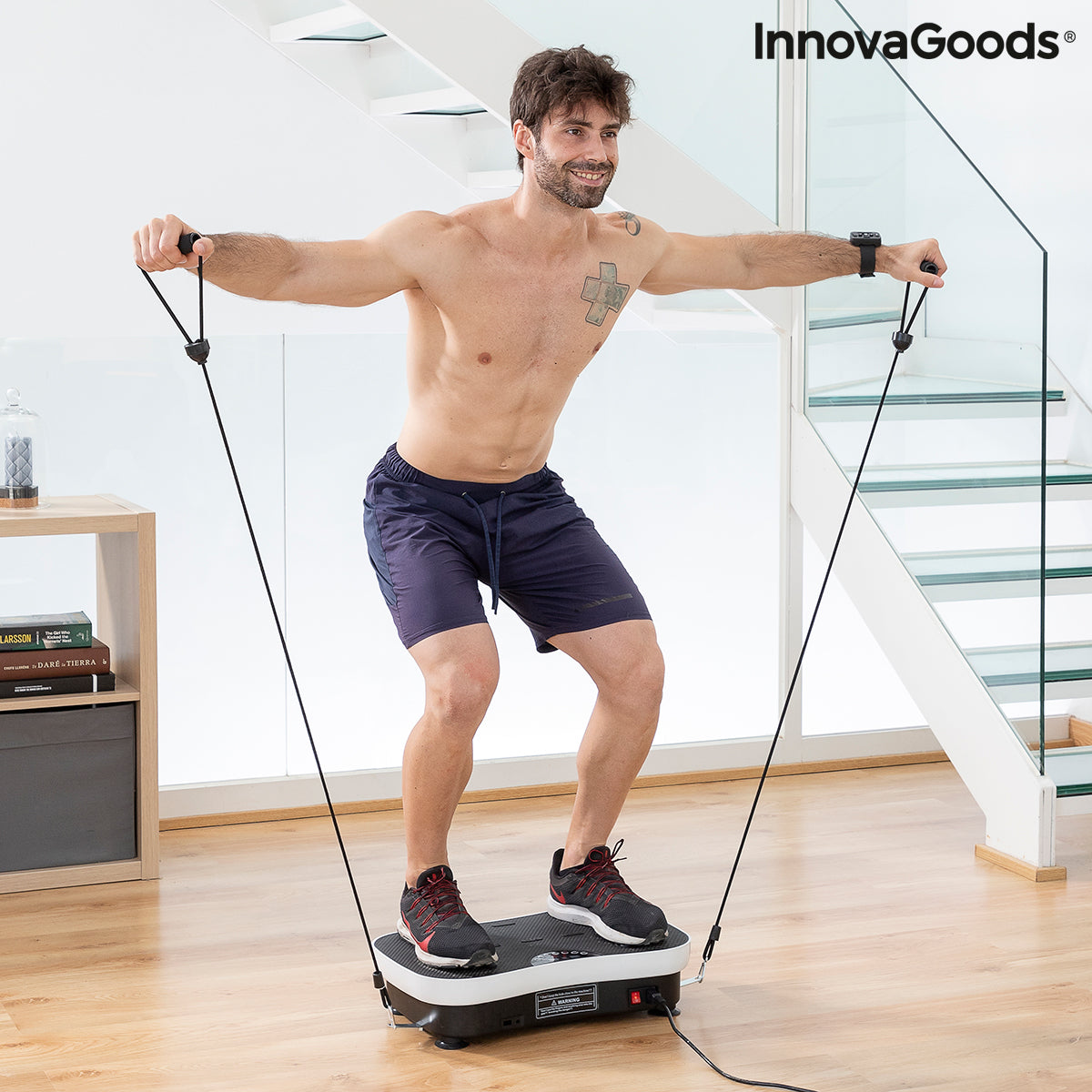 Vibration Training Plate with Accessories and Exercise Guide Vybeform