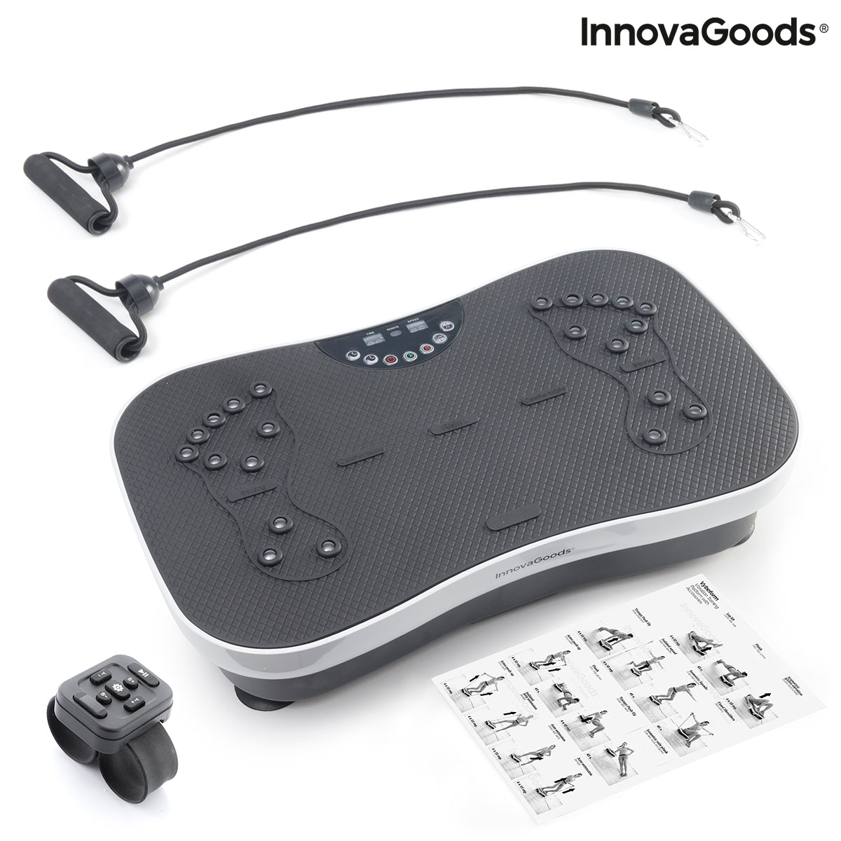 Vibration Training Plate with Accessories and Exercise Guide Vybeform