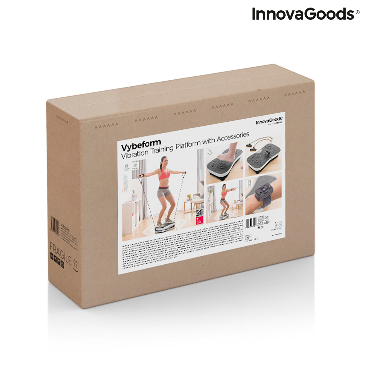 Vibration Training Plate with Accessories and Exercise Guide Vybeform