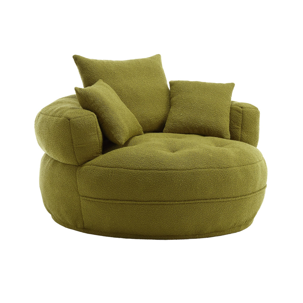 Chenille Sponge single sofa,No Assembly Required,Fluffy Modern Sleeper