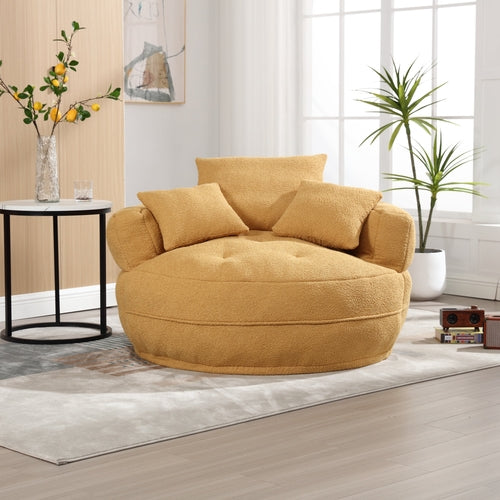 Chenille Sponge single sofa,No Assembly Required,Fluffy Modern Sleeper