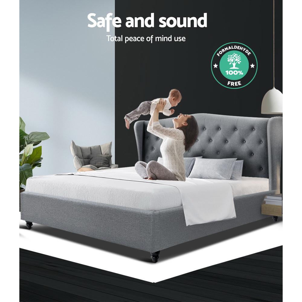 Artiss Bed Frame King Size Grey PIER