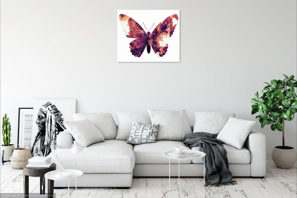 Butterfly With Iron Wings Pop Art Canvas Print