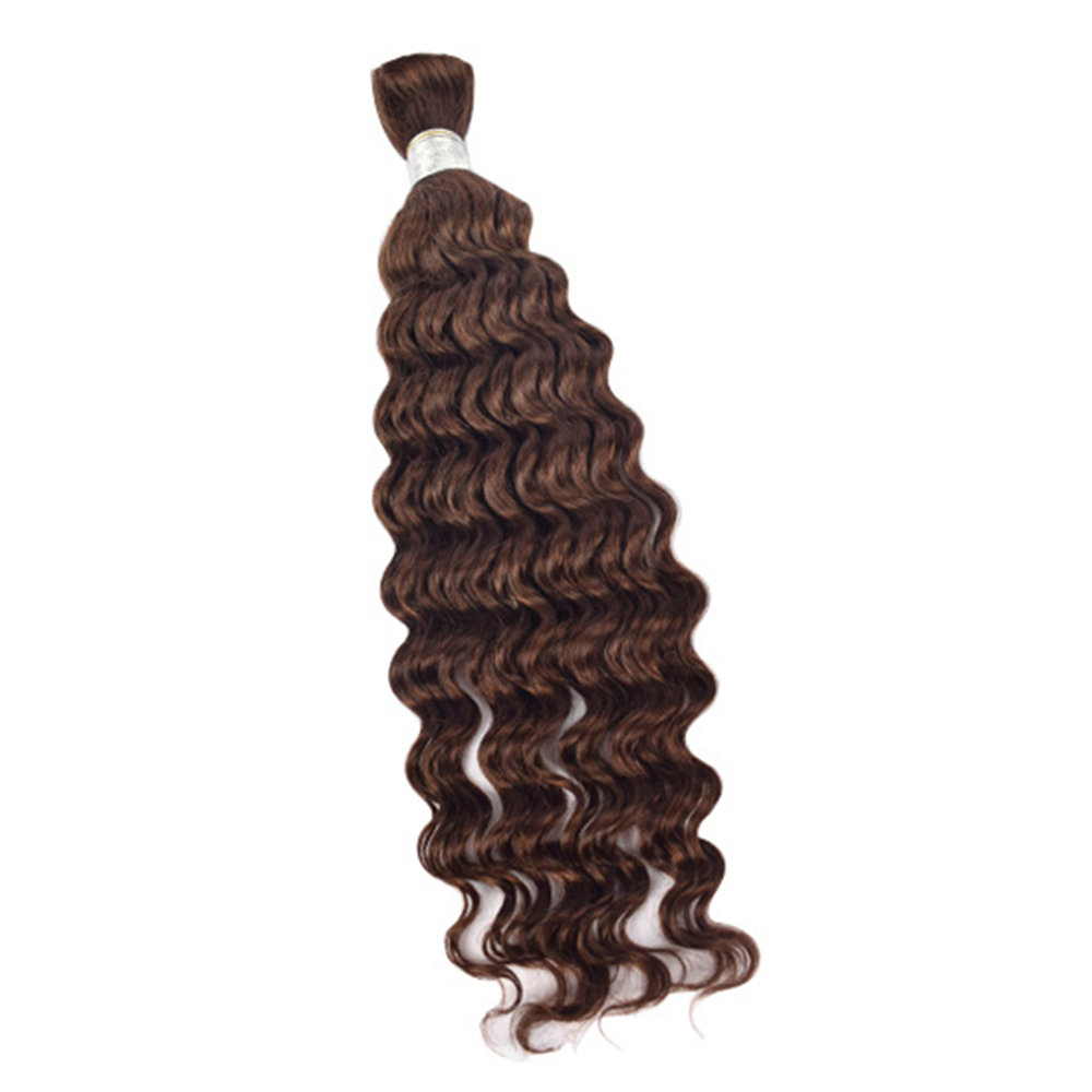 Premium Deep Wave Braiding Hair Extensions #4 Chocolate Brown | 100%
